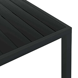 Acheter Maison Chic Table de jardin | Table d'extérieur Noir 185 x 90 x 74 cm Aluminium et WPC -GKD28696