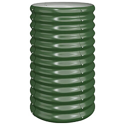 vidaXL Jardinière de jardin Acier enduit de poudre 40x40x68 cm Vert