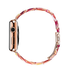 Wewoo Bracelet de montre en résine Simple Fashion pour Apple Watch séries 5 et 4 40 mm et séries 3 et 2 et 1 38 mm rouge pas cher