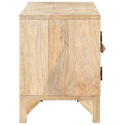 Avis Maison Chic Meuble TV scandinave - Banc TV pour salon 140x30x40 cm Bois de manguier et canne naturelle -MN67840