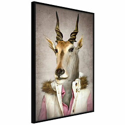 Paris Prix Affiche Murale Encadrée Animal Alter Ego Antelope 20 x 30 cm Noir