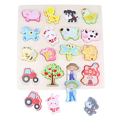 Acheter bois animal bloc formes couleur puzzle tri empilage montessori bébé jouet