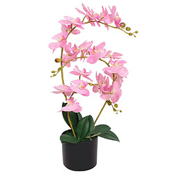 vidaXL Plante artificielle avec pot Orchidée 65 cm Rose