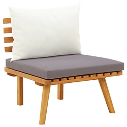 Maison Chic Chaise de jardin avec coussin - Fauteuil d'extérieurs bois d'acacia massif -MN49827