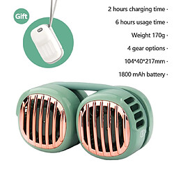 Universal Ventilateur de cou mains-libres USB rechargeable 4 vitesses du vent Portable Portable Cool Summer Outdoor Travel Ventilateur de cou