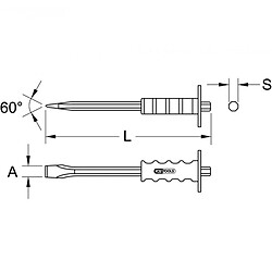 Avis KS TOOLS 156.0532 Ciseaux de maçon corps hexagonal 16mm L.300mm