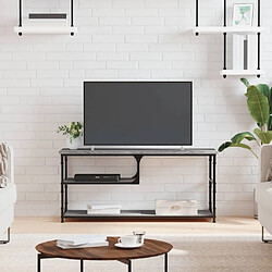 Maison Chic Meuble TV scandinave gris - Banc TV pour salon Sonoma 103x38x46,5 cm bois d'ingénierie et acier -MN30080