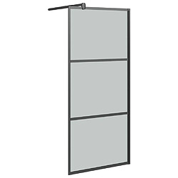 Avis Maison Chic Paroi de douche | Écran de douche | Cloison de douche avec étagère Noir 100x195cm Verre ESG&Aluminium -GKD79399