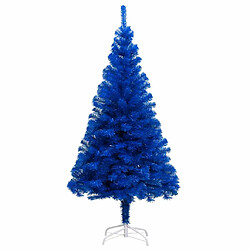 vidaXL Arbre de Noël artificiel pré-éclairé et boules bleu 180 cm PVC