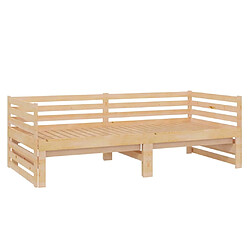 Avis vidaXL Lit coulissant sans matelas 2x(90x200) cm Bois de pin massif