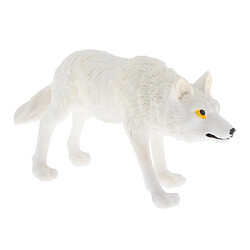 Avis 2pcs Plastique Blanc Loup Modèle Figurines Enfants Accessoires éducatifs Ornements de Table