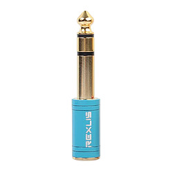 6.35mm mâle vers 3.5mm femelle casque stéréo jack adaptateur convertisseur bleu