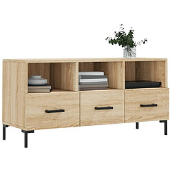 Avis Maison Chic Meuble TV scandinave - Banc TV pour salon chêne sonoma 102x36x50 cm bois d'ingénierie -MN29626