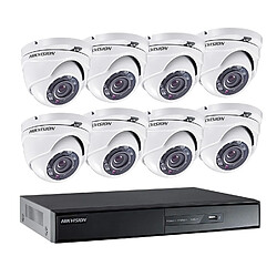 HIK-8DOM-THD-001 Hikvision HIK-8DOM-THD-001 - Kit vidéo surveillance Turbo HD 8 caméras dôme