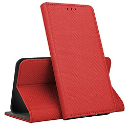 Htdmobiles Housse pour Vivo X80 Pro 5G - etui coque pochette portefeuille + film ecran - ROUGE MAGNET