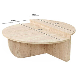 Avis Hanah Home Table basse en aggloméré Podium beige travertine.