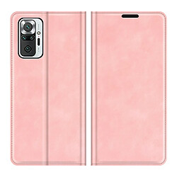 Etui en PU Toucher cutané auto-absorbé avec support rose pour votre Xiaomi Redmi Note 10 Pro