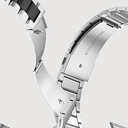 Avis Avizar Bracelet pour Apple Watch 41mm / 40mm / 38 mm Maillons Acier Argent / Noir