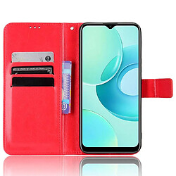 Htdmobiles Housse pour Wiko T10 - etui coque pochette portefeuille + verre trempe - ROUGE