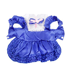 Avis Satin Blanc Bowknot Chien Chat Vêtements Chemise Dentelle Chiot S Bleus