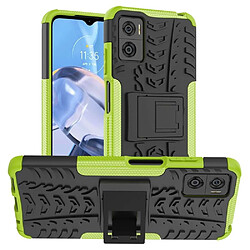 Htdmobiles Coque pour Motorola Moto E22 / E22i - housse etui rigide anti choc + verre trempe - VERT