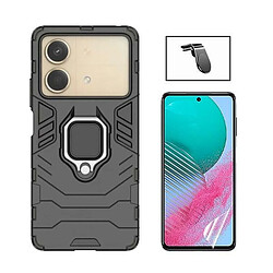 NIS Kit Gel Film Full Cover Avant + Cache + Support Voiture L Xiaomi Poco X6 Neo - Noir