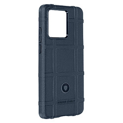 Avizar Coque pour Motorola Edge 40 Neo 5G Silicone Motif relief Rugged Shield Bleu nuit