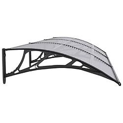 Avis vidaXL Auvent de porte Noir et transparent 300x75 cm Polycarbonate