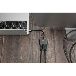 DIGITUS USB-C - DP + VGA Adapter, 20 cm 4K/30Hz, Silber, Aluminium GehÃ¤use pas cher