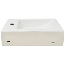 Acheter vidaXL Vasque + trou de robinet Céramique Blanc 46 x 25,5 x 12 cm