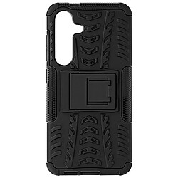 Avizar Coque pour Samsung Galaxy S24 Antichoc Bi-matière Béquille Support Noir