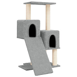 vidaXL Arbre à chat avec griffoirs en sisal Gris clair 82 cm