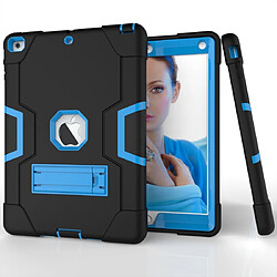 Avis Wewoo Coque Pour iPad 5/4 couleur contrastée Silicone + PC Combinaison avec support noir + bleu