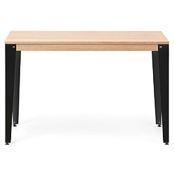 Ds Meubles Table a Manger Lunds 60x140 Noir-Naturel