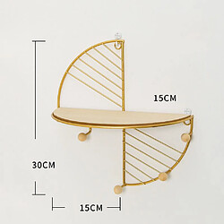Étagères Murales Rétro Unité De Rangement En Bois De Style Industriel En Métal Fil Métallique Doré pas cher