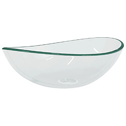 vidaXL Lavabo Verre trempé 54,5x35x15,5 cm Transparent