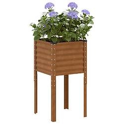 vidaXL Jardinière 45x45x88 cm acier résistant aux intempéries