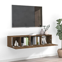 vidaXL Ensemble de meubles TV 2 pcs Chêne marron Bois d'ingénierie