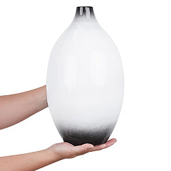 Beliani Vase décoratif BAEZA fait à la main Céramique 36 cm Blanc pas cher