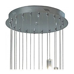 Luminaire Center Suspension Galileo Cristal,chrome poli 20 ampoules 200cm