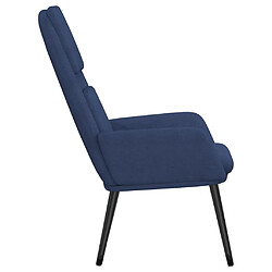 Avis vidaXL Chaise de relaxation Bleu Tissu