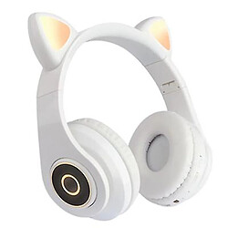 Acheter Universal Casque pour chat sans fil casque Bluetooth casque LED casque pour enfants filles (rose)