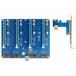 DeLock Riser Karte PCI Express x1 > 4 x PCIe x16, Riser Card