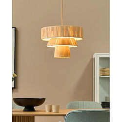 Beliani Lampe suspension CHAMBO Papier Naturel