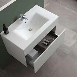 Avis Kiamami Valentina MEUBLE DE SALLE DE BAIN SUSPENDU AVEC TIROIR, 80CM, GRIS MOON | SILVIA