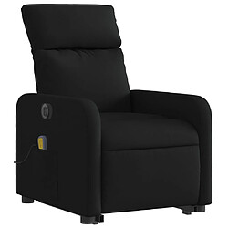 Avis vidaXL Fauteuil inclinable de massage électrique Noir Tissu