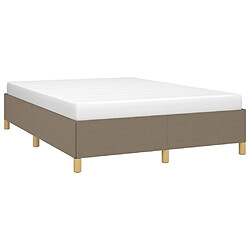 Avis Maison Chic Lit adulte - Lit simple Cadre de lit,Structure du lit Contemporain Taupe 140x190 cm Tissu -MN76926