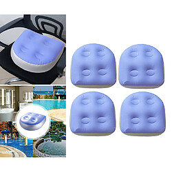 Oreiller Gonflable Confortable De Bain à Remous De PVC De Siège D'appoint De Spa De Jacuzzi De 4 Pièces