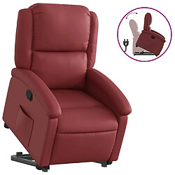 vidaXL Fauteuil inclinable Rouge bordeaux Similicuir