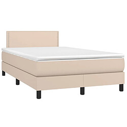 Avis Maison Chic Lit Adulte - Lit simple Lit à sommier tapissier avec matelas moelleux - Meuble de Chambre - Cappuccino 120x200 cm -MN30218